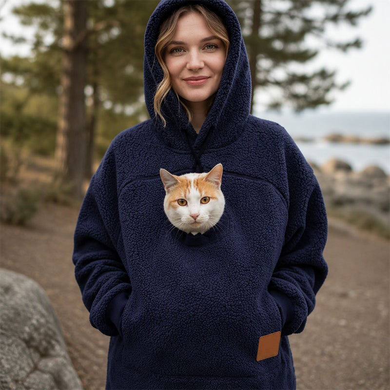💖Black Friday Mega Deal – 50% off!💖😍2026 A must-have for pet lovers 🐾 Cozy Fleece Pet Bonding Pouch Hoodie – Warm & Supportive Small Pet Carrier Clothing🐶🐱
