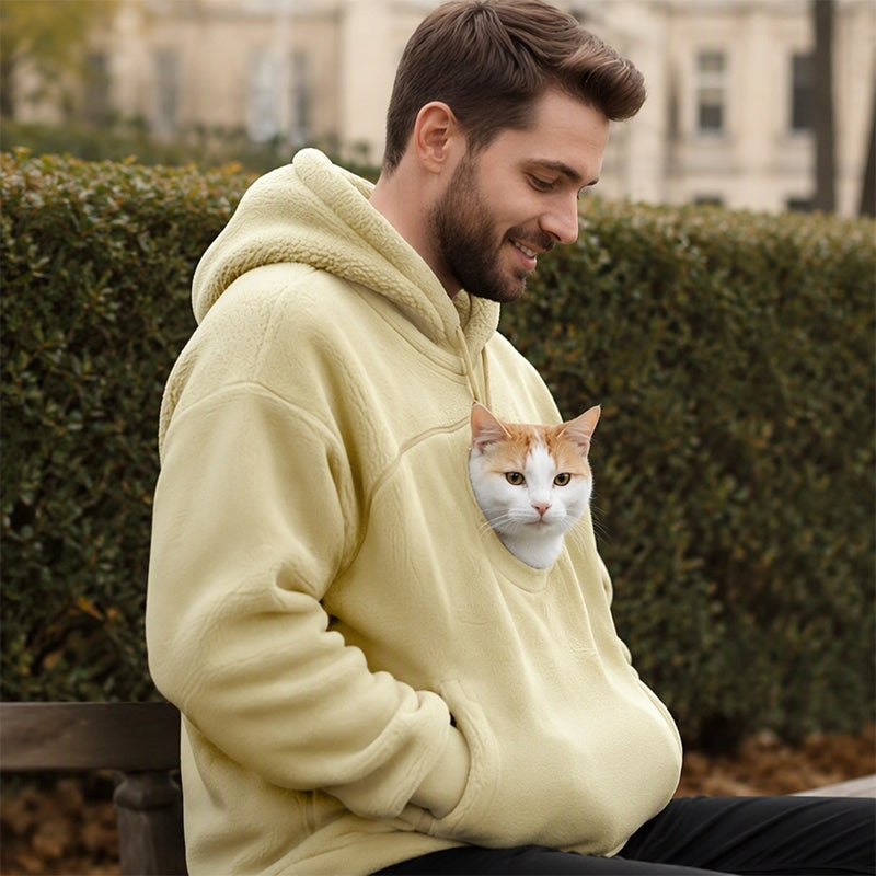 💖Black Friday Mega Deal – 50% off!💖😍2026 A must-have for pet lovers 🐾 Cozy Fleece Pet Bonding Pouch Hoodie – Warm & Supportive Small Pet Carrier Clothing🐶🐱