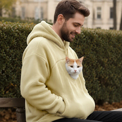 💖Black Friday Mega Deal – 50% off!💖😍2026 A must-have for pet lovers 🐾 Cozy Fleece Pet Bonding Pouch Hoodie – Warm & Supportive Small Pet Carrier Clothing🐶🐱