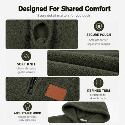 💖Black Friday Mega Deal – 50% off!💖😍2026 A must-have for pet lovers 🐾 Cozy Fleece Pet Bonding Pouch Hoodie – Warm & Supportive Small Pet Carrier Clothing🐶🐱