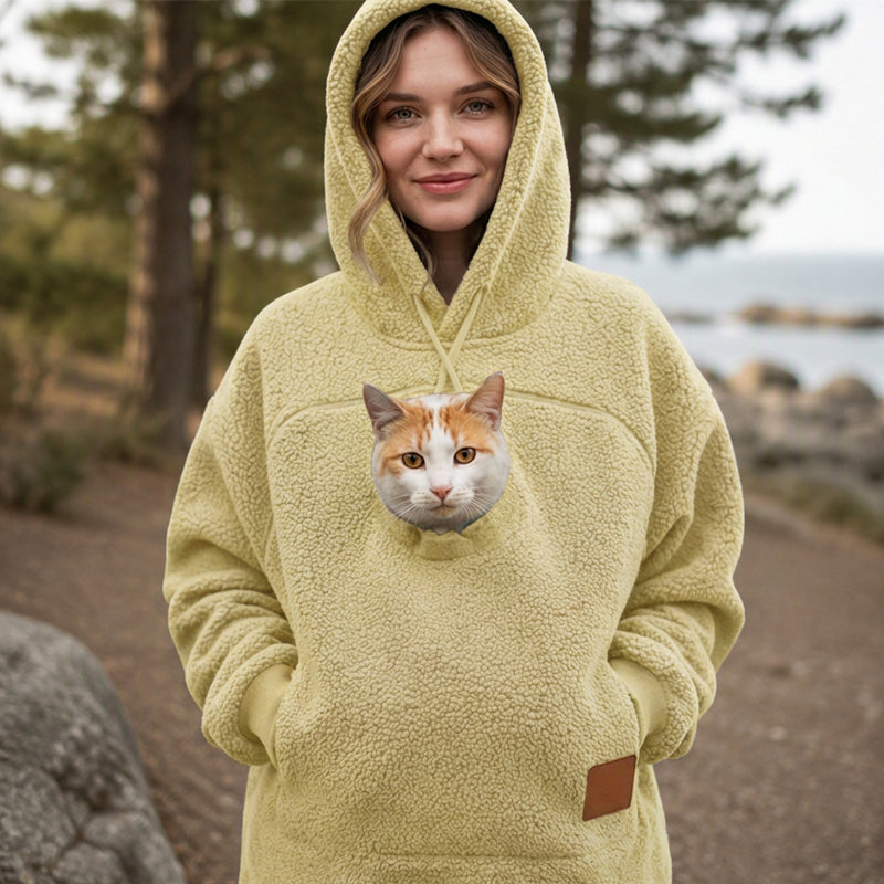 💖Black Friday Mega Deal – 50% off!💖😍2026 A must-have for pet lovers 🐾 Cozy Fleece Pet Bonding Pouch Hoodie – Warm & Supportive Small Pet Carrier Clothing🐶🐱