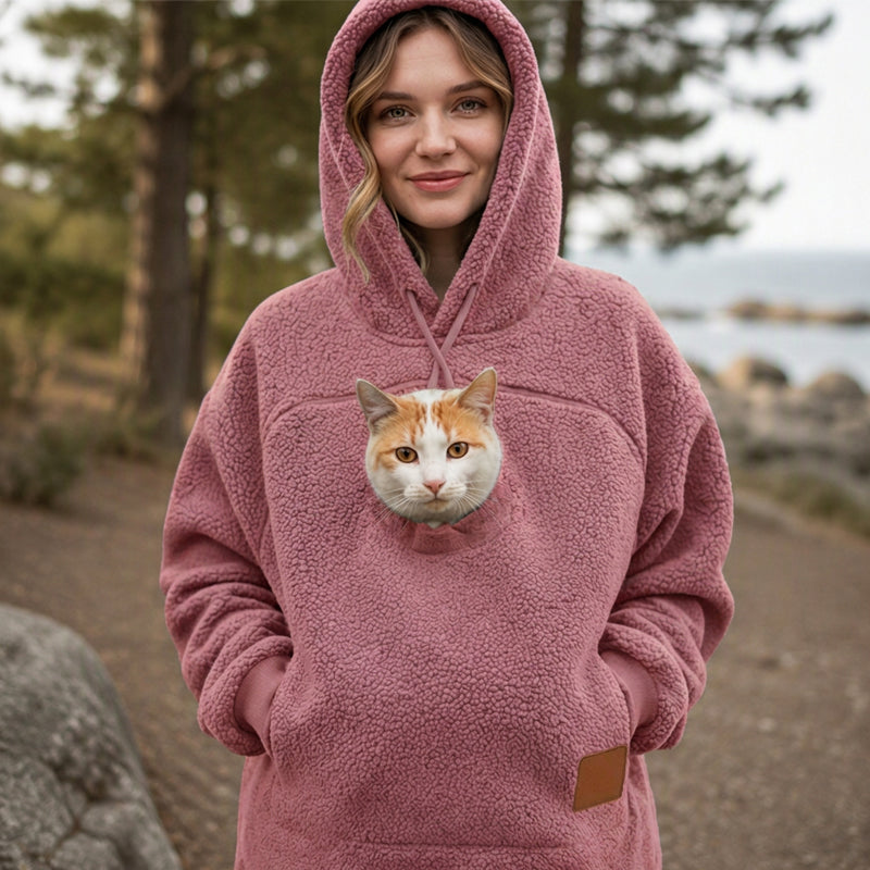 💖Black Friday Mega Deal – 50% off!💖😍2026 A must-have for pet lovers 🐾 Cozy Fleece Pet Bonding Pouch Hoodie – Warm & Supportive Small Pet Carrier Clothing🐶🐱