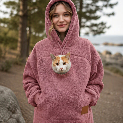 💖Black Friday Mega Deal – 50% off!💖😍2026 A must-have for pet lovers 🐾 Cozy Fleece Pet Bonding Pouch Hoodie – Warm & Supportive Small Pet Carrier Clothing🐶🐱