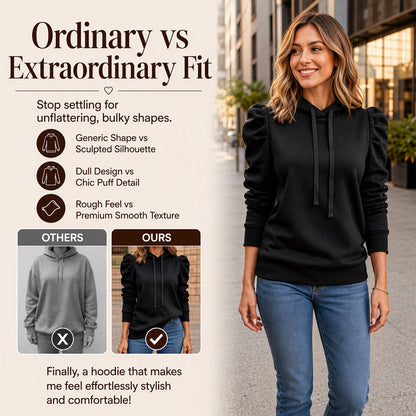🧥 Women's Casual Chic Puff Sleeve Hoodie | Effortless Style & Everyday Comfort ✨