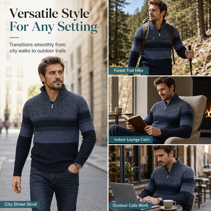 ✨Limited stock available, don’t miss out!🎉Men’s winter checked knitted cardigan with hood and fleece lining