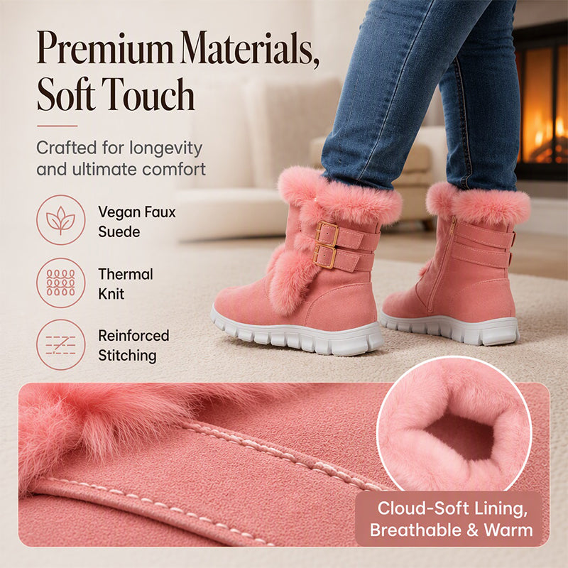 Women's Plush-Lined Mid-Calf Snow Boots