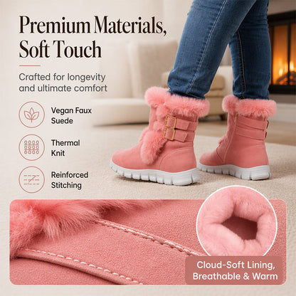 Women's Plush-Lined Mid-Calf Snow Boots