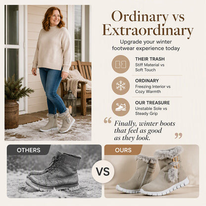 Women's Plush-Lined Mid-Calf Snow Boots