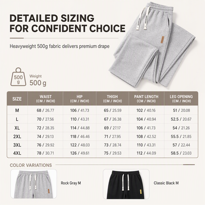 👖 Men's Loose Fit Straight Leg Sweatpants Thick Casual Wide Leg Sports Pants for Autumn and Winter