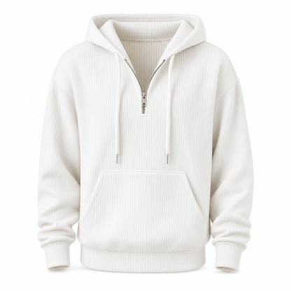 Vintage Casual Long Sleeve Corduroy Striped Hoodie Sweatshirt