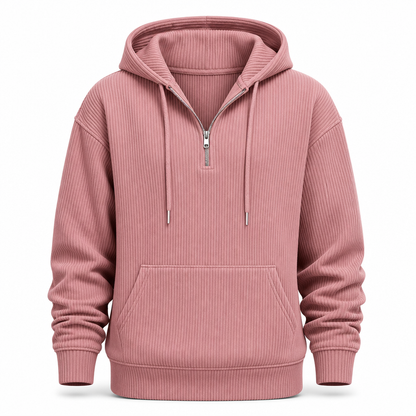 Vintage Casual Long Sleeve Corduroy Striped Hoodie Sweatshirt