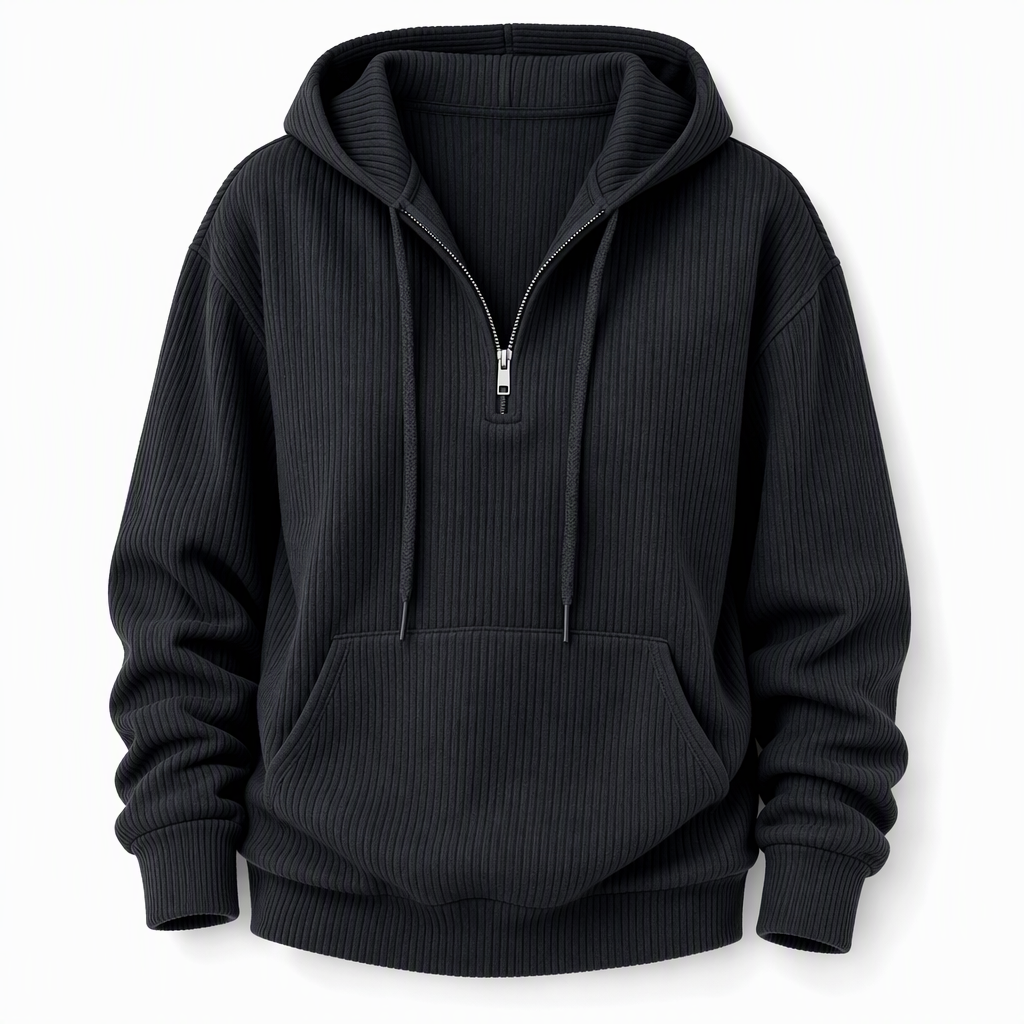 Vintage Casual Long Sleeve Corduroy Striped Hoodie Sweatshirt