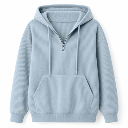 Vintage Casual Long Sleeve Corduroy Striped Hoodie Sweatshirt