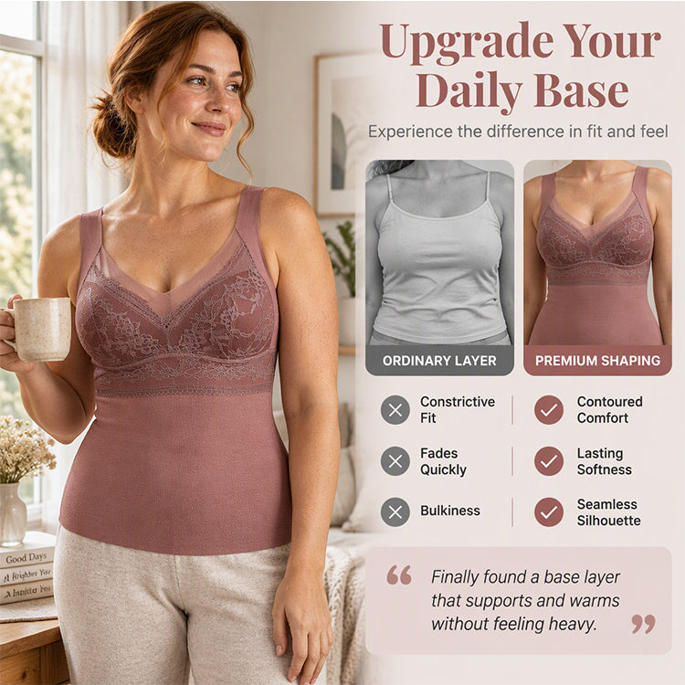 🔥Thermal Camisole with Built-In Bra – Slim Fit, Warm & Supportive